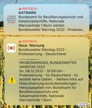 Cell Broadcast wird als zusätzliche Warnmöglichkeit genutzt - es funktioniert unabhängig von einer App auf den meisten Handys.