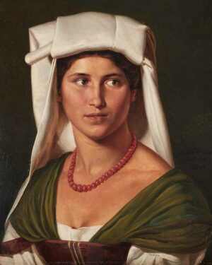 Foto des Gemäldes „Bildnis einer Italienerin“ von Theobald von Oer, 1837