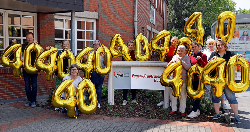 Vorfreude auf die Geburtstagsfeier: Am Wogende wird der 40. Geburtstag des Eugen-Krautscheid-Hauses begangen.