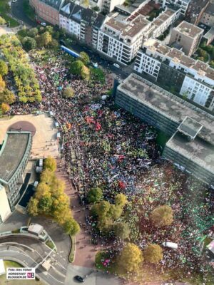 Zwischen 20.000 und 25.000 Teilnehmende kamen zur Protestkundgebung vor dem Düsseldorfer Landschaft.