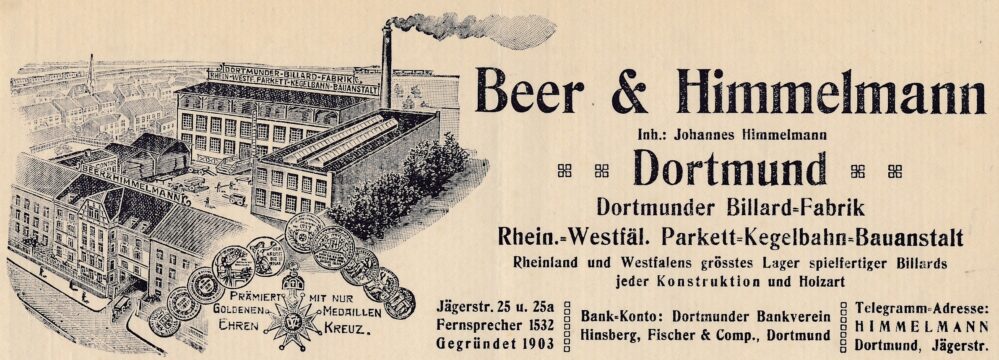 Briefkopf der Firma Beer & Himmelmann, 1914