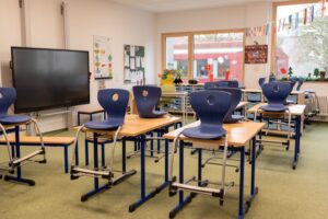 Ein Klassenraum in der neuen Berswordt-Europa-Grundschule 