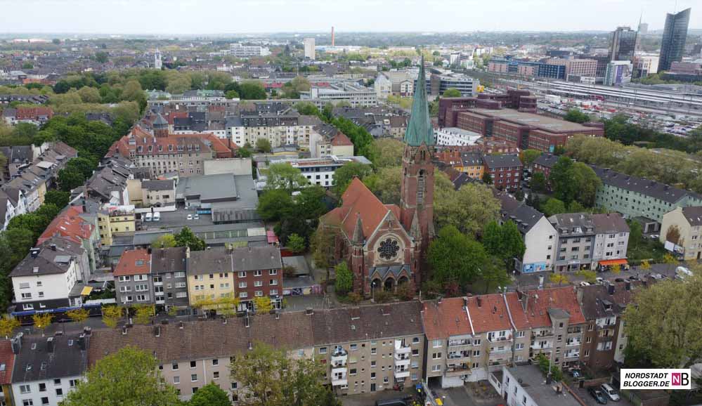 Luftbild Nordstadt - Schützenstraße mit Pauluskirche