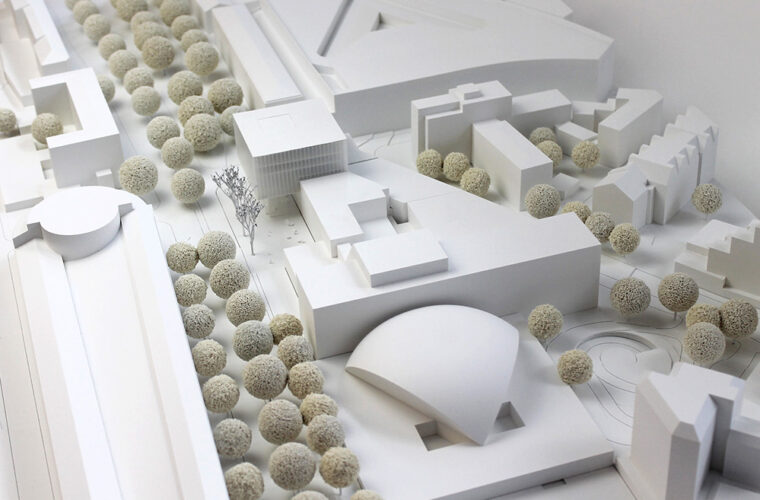 Das ist der ursprüngliche Siegerentwurf von JSWD Architekten für die „Junge Bühne“.