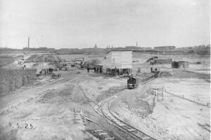 Am 1. April 1924 begannen die mühseligen Bodenarbeiten.