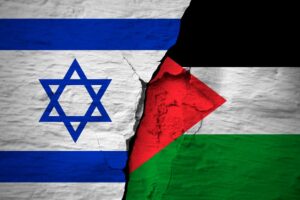 Israel und Palästina Flagge.