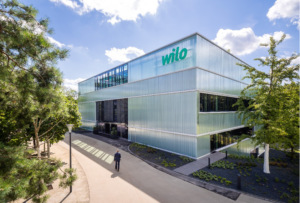 Vorderseite des Networking Cube auf 5000 qm.