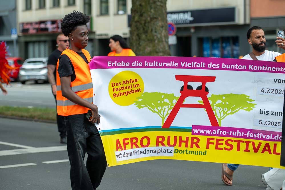 Bild zeigt Plakat mit Hinweis auf das Afro Ruhr Festival