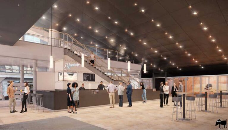 Visualisierung des neuen Eingangsfoyer des Konzerthauses.