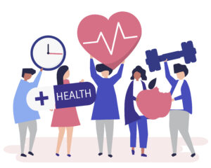Illustration eines ganzheitlichen Gesundheitsmanagements