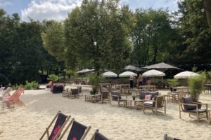 Der Beach-Bereich für die Volleyball-Meisterschaften im Revierpark Wischlingen.