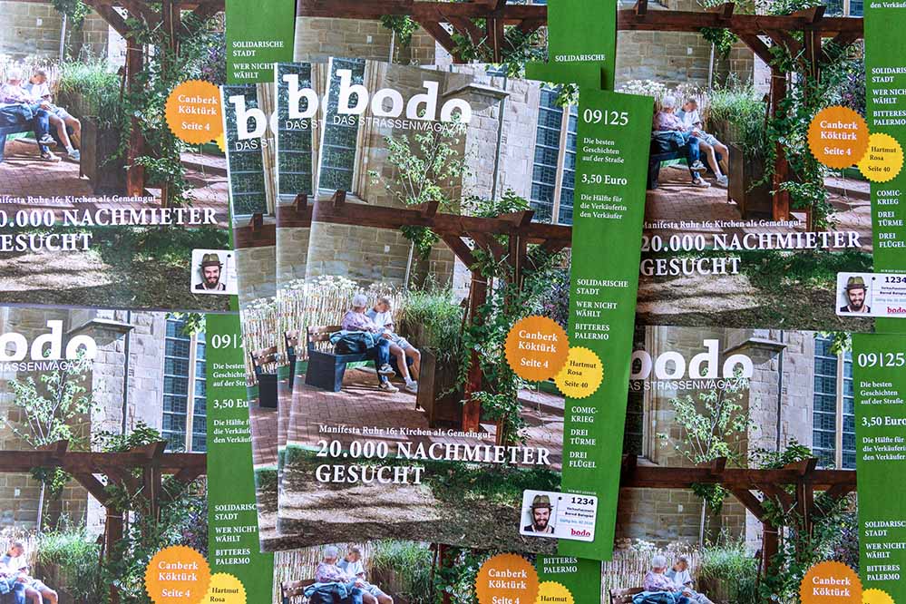 Titelseiten der Bodo-Ausgabe für September 2025