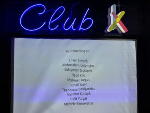 Namen der ermordeten Menschen durch den NSU.