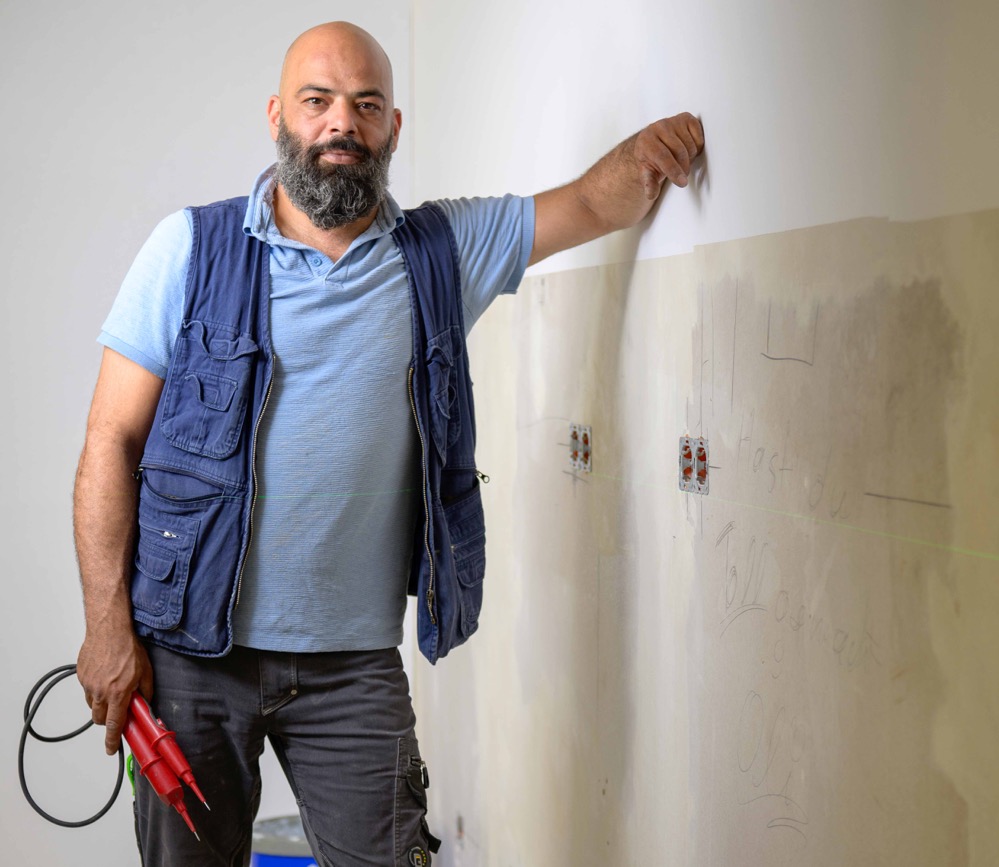 Elektriker bei der Arbeit