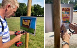 Montage der Schilder