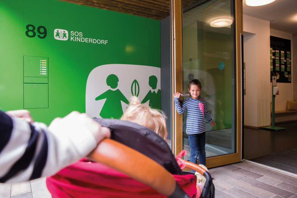 Eingangsbereich des SOS Kinderdorfs