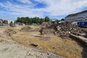 Blick auf die Baustelle