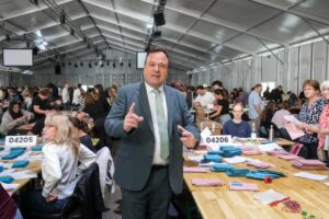 Blick ins Briefwahlzentrum