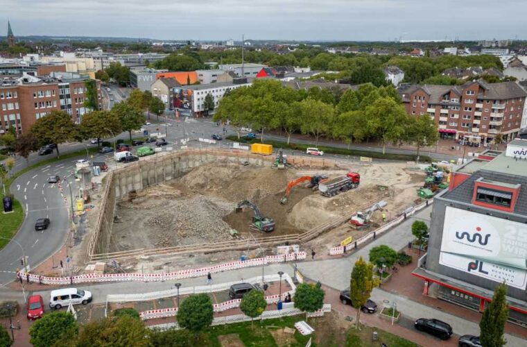 Blick auf die Baustelle