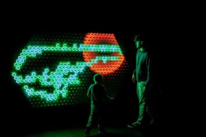 Lichtkunst im Ausstellungsraum