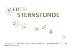 Flyer von der ViertelSternStunde.