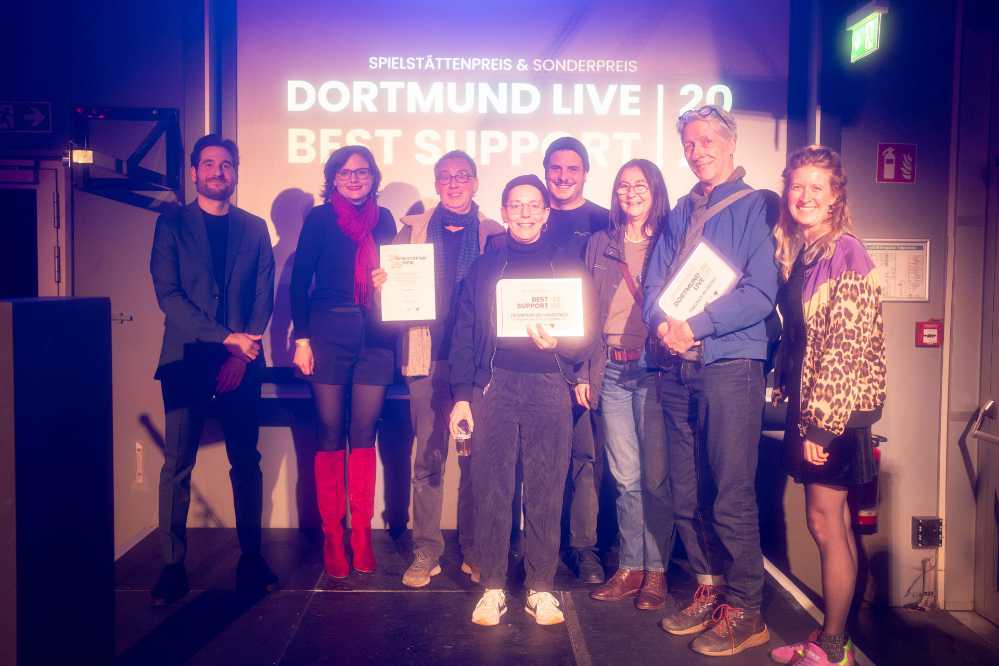 Gewinner:innen bei der Preisverleihung