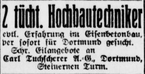 Stellenangebot für zwei Hochbautechniker