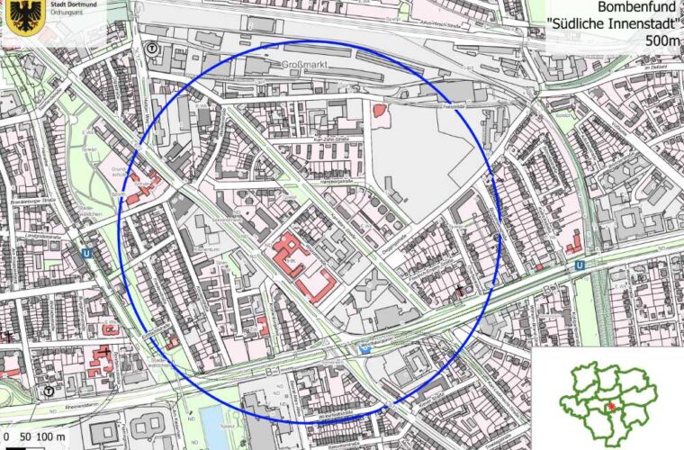 Karte des Evakuierungsgebiets