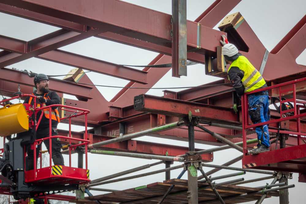 Bauarbeiter bei der Arbeit