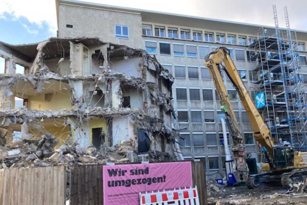 Blick auf die Baustelle