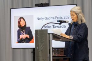 Yoko Tawada bei ihrer Ansprache