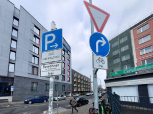 Veloroute Leuthardtstraße. Blick nach Norden