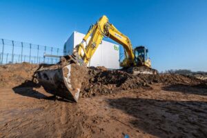 Blick auf die Ausgrabung