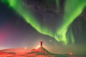 Blick auf die Nordlichter
