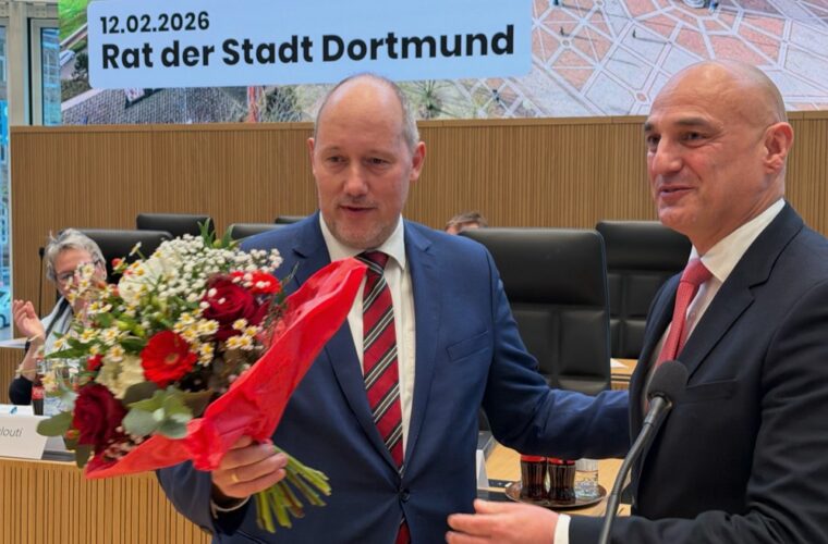 Stadtrat Christian Uhr mit OB Alexander Kalouti