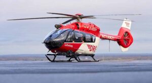 Der Hubschrauber von außen