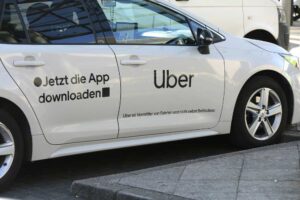 Ein Uber Mietfahrzeug