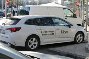 Ein Uber Mietfahrzeug