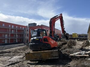 Bagger auf der Baustelle