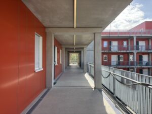 Blick in einen der Laubengänge