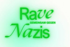 Flyer zum „Rave gemeinsam gegen Nazis“