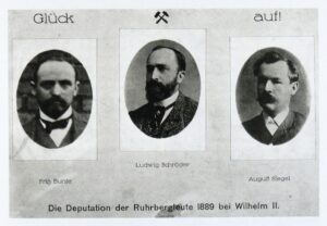 Die „Kaiserdelegierten“ Ludwig Schröder, Fritz Bunte und August Siegel.