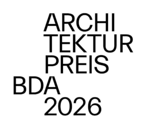 Text mit dem Inhalt: „ Architekturpreis BDA 2026“