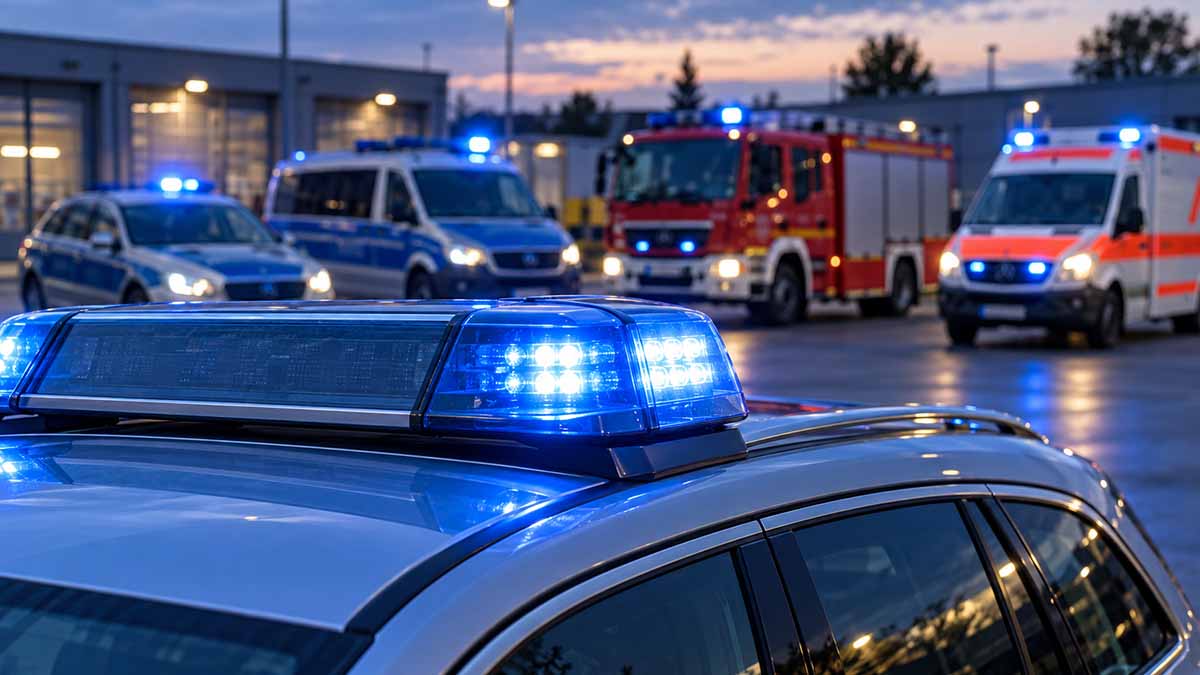 Symbolbild für Blaulicht-Meldungen - Polizei, Feuerwehr, Bundespolizei und Rettungsdienst