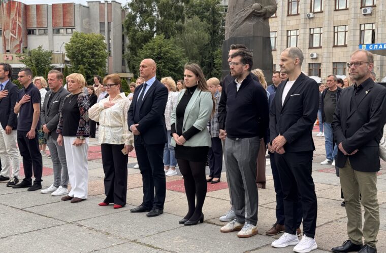 Die Dortmunder Delegation auf dem S.P. Korolova-Platz