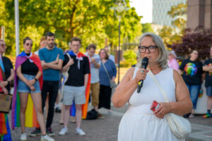 Anja Butschkau MdL NRW mit Worten der Solidarität