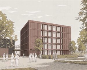 Phoenix-Gymnasium: Der dritte Preis ging an PBA Peter Bastian Architekten aus Münster gemeinsam mit Kemming Landschaftsarchitektur aus Münster.
