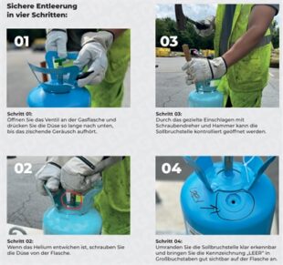 Tipps für die korrekte Entsorgung von Heliumflaschen