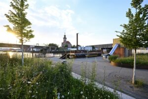 Grün statt versiegelter Flächen - ein Gewinn auch an der südlichen Speicherstraße.