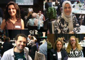 Fünf Personen auf einer Fotocollage